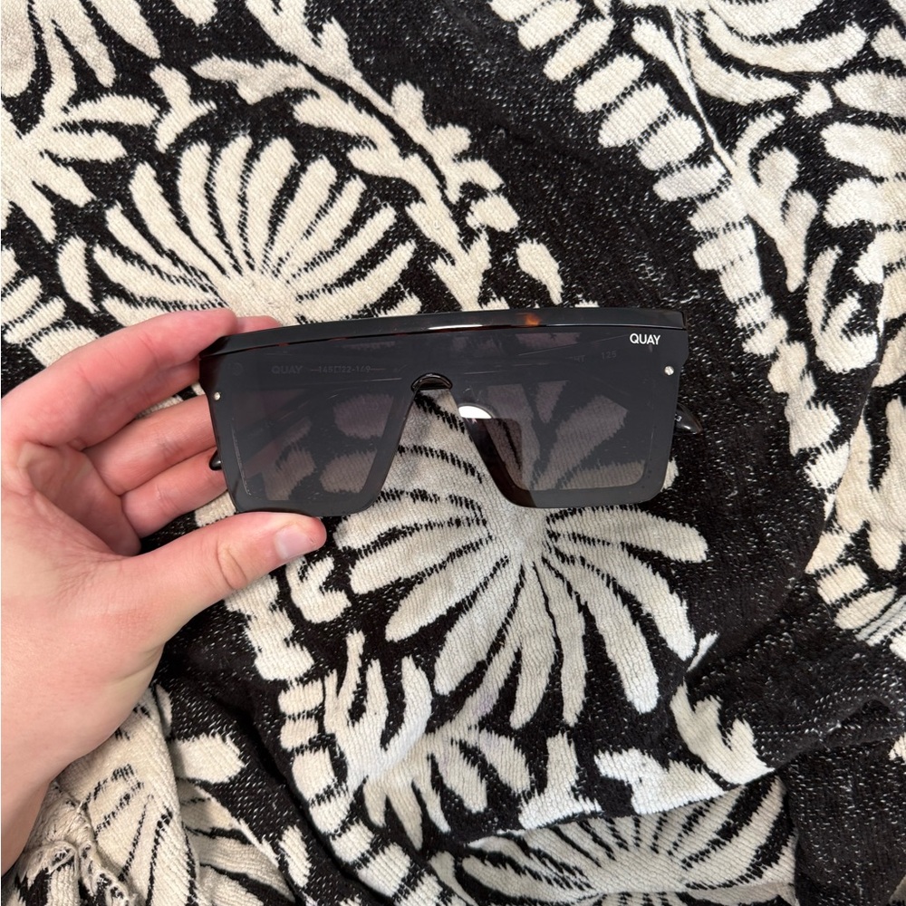 Quay Black Oversized Sunglasses